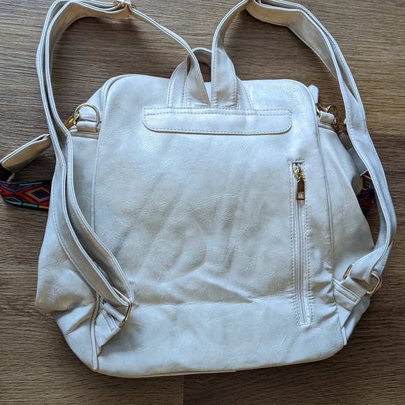 NWOT Vegan Leather Convertible Backpack - Picture 5 of 9